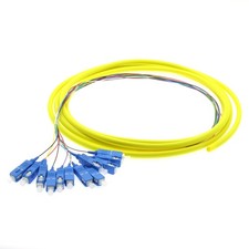 10 Pack of 3m 12-Fiber SC/UPC Singlemode Pigtail Yellow picture