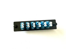 12 Port LC Duplex Fiber Optic Adapter Patch Panel Single Mode Blue LGX -389267 picture