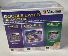 NEW Verbatim DVD+R Double Layer Solution Kit  10Pack Media Sealed picture