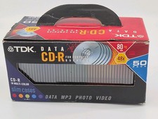 TDK CD-R 80 MIN 700 MB 48X, CASE 47 PACK BRAND NEW SEALED RECORDABLE Multi-Color picture