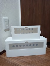 Inomata Japan Cable Management Box Set Large + Small White Power Strip Organizer picture