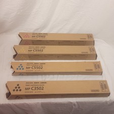 4 New OEM Ricoh MPC5502 Toner Cartridges Black Cyan Magenta Yellow 841735 841754 picture