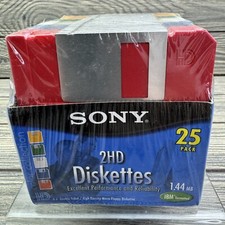 Sony 2HD 3.5” Floppy Discs 1.44MB SEALED 5 Colors 25 Pack IBM Formatted Micro picture