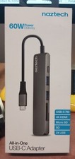 Naztech All-In-One USB-C Adapter Hub Micro SD 60W Power Delivery 4K HDMI Grey picture