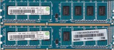 2GB 2x1GB PC3-10600 DDR3-1333 RAMAXEL Ram Kit RMR1810EF48E7W-1333 Lenovo 64Y6648 picture