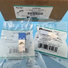 50X For Panduit CJ688TGBU Giga TX Cat6 MiniCom UTP RJ45 Network Jack Module Blue picture