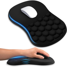 Alfombrilla Raton Ergonomica con Reposa Muneca Gel Espuma Memoria Antidesliz picture