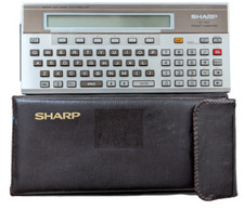 Sharp PC-1500 Pocket Computer Calculator Tested W/ Case & Memory Card Vintage picture