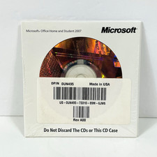 Microsoft Office 2007 Home and Student w/ Product Key Brand New Sealed picture