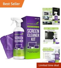 Professional Grade 16oz Screen Cleaner Spray with Extra Large Microfiber Cloth picture