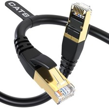 ft Cat 8 Ethernet Cable RJ45 40Gbps 2000MHz Shielded Outdoor Black picture