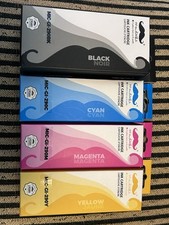 LOT OF 4x MOUSTACHE MIC-CLI-290 BK C M Y INK CARTRIDGE YELLOW BLACK CYAN MAGENTA picture