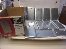 12 Hubbell Raco 860 Steel Blank Utility Outlet Handy Box Cover 2-5/16