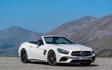 Cars 2016 mercedes amg sl63 Desk Mat Stitched picture