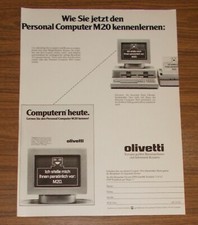 Rare Advertising OLIVETTI M20 Personal Computer #1 1983 picture