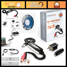 USB Audio Capture Card for Vinyl & Cassette to MP3 Converter, RCA/3.5mm, Mac & W picture