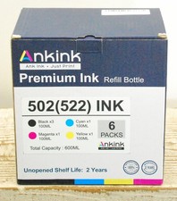 Ankink 502 (522) INK Refill Bottle 6 Packs Exp 09/2027 picture