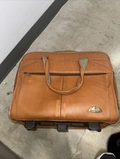 Samsonite Cowhide Business Wheeled Case Laptop Roller Leather Bag picture