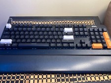 ONN Keyboard with arm rest blue mechanical switches with RGB wired 100% keyboard picture