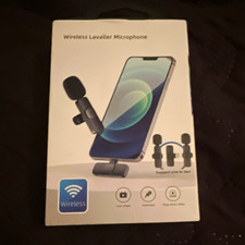 Wireless Clip-On Lavalier Microphone Kit w/ Receiver Plug & Play 20m Black picture
