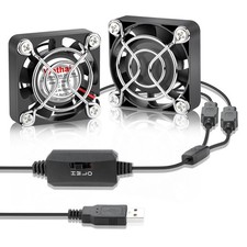 2pack Wathai 40mm X 10mm Mini Fan with Speed Control 5v Small Computer USB Fan picture