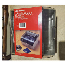 MediaMate 1425 Multi-Media Storage Box for CDs, Diskettes, Gray/Clear, Stackable picture