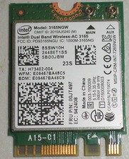New Lenovo OEM 8SSW10H Intel Dual Band Wireless-AC 3165 3165NGW BT NGFF 00JT497  picture