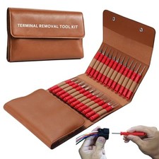 48 Pcs Terminal Removal Tools with Leather Case, Depinning Tool Kit picture