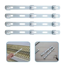 4Pcs Wire Mesh Sheet Fastener Stainless Steel Reusable Grid Tray Connecting Clip picture