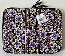 New W/Tag Vera Bradley Softside Quilted Zip Around Laptop Case 14X11 Plum Petals picture