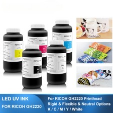 5×1000ML LED Curable UV Ink For Ricoh GH2220 Industrial Inkjet Printhead picture