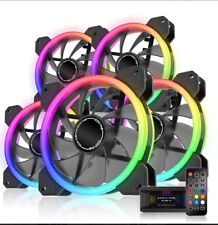 EZDIY-FAB RGB Dual Ring 120mm Case Fans,5V Motherboard Sync,Speed Adjustable,RGB picture