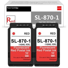 SL-870-1 XXL Fluorescent Red Ink Cartridge : 2 Pack High Capacity Replacement fo picture