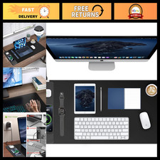 XXL Large Gaming Mouse Pad 15W Fast Wireless Charger, Waterproof Desk Mat, Non-S picture