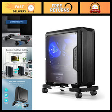 Adjustable Mobile CPU Tower Stand with 4 Rolling Caster Wheels - Fits Most PCs picture