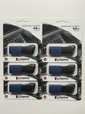 Kingston Data Traveler Exodia M USB Flash Drive 64GB - Blue. Lot Of 6. New picture