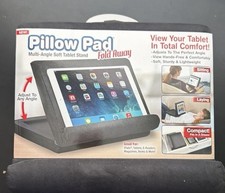 Ontel Pillow Pad Fold Away Multi-Angle Tablet Stand Black Adjustable Lightweight picture