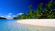 Landscape nature beach sea tropical palm Custom Gaming Mat Desk picture