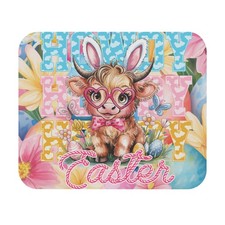 Easter-Themed Mouse Pad, Cute Cow Desk Mat, Spring Decor, Gift for Cow  picture