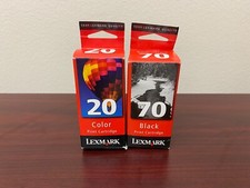 Genuine Lexmark 70/20 (12A1970/15M0120) Ink Cartridges 2-Pack - Sealed picture