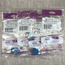4 Wirepath Keystone Network Jack LOT Blue 180 Degree CAT5E RJ45 IDC Cap New picture