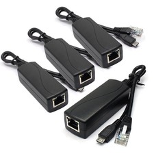 4 Pack Active 5V 2.4A PoE Splitter Micro USB 48V To 5V Adapter Raspberry Pi picture