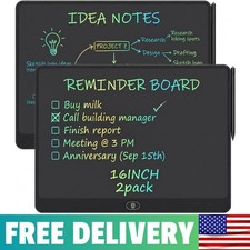 16 Inch LCD Writing Tablet 2 Pack, Large Electronic Notepad Reusable Digital Mem picture