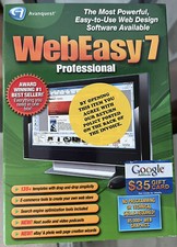 Avanquest WebEasy 7 Professional Web Design Software Windows Vista Open Box New. picture