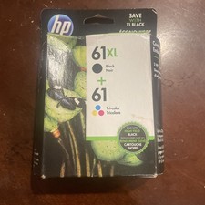 Genuine HP 61XL & 61 Ink Cartridge 2Pk Black/Tri-Color Combo New picture