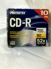 Memorex CD-R  700MB 80 Minute 52X Multi-Speed  10-Pack Compact Discs  Sealed picture