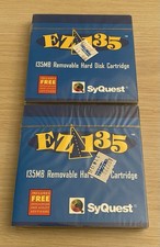 Lot of (2) SyQuest Technology EZ135 Removable Hard Disk Cartridges New Sealed picture