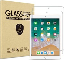 2 PCS iPad 6th/5th Gen/Air 2/Air 1/Pro 9.7 Inch Screen Protector Tempered Glass picture
