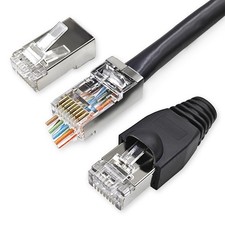 XANHAM 50 Pack Cat 6 Pass Through Shielded RJ45 Connector with Standard picture