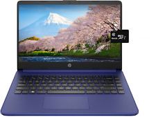 Newest HP 14'' HD Laptop, Intel 4-Core CPU, 8GB RAM 128GB (64+64), Win11, Blue picture
